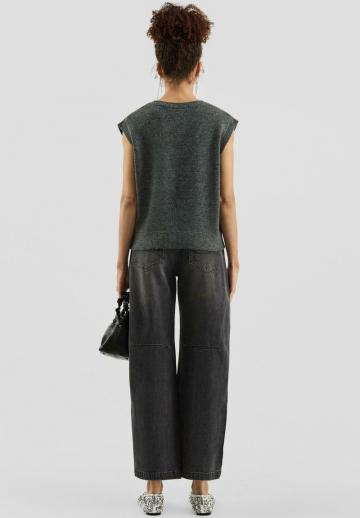 Пуловер с коротким рукавом