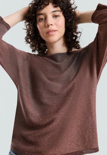 Пуловер с рукавом три четверти