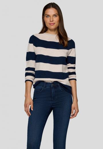 Пуловер в полоску