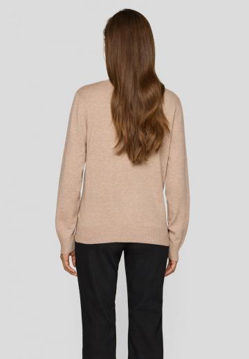 Пуловер с вырезом V