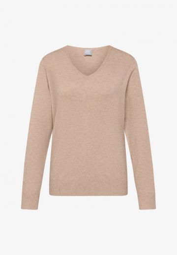 Пуловер с вырезом V