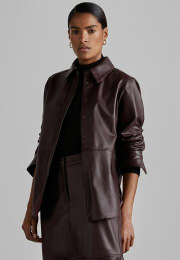 Кожаное пальто
