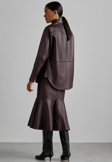 Кожаное пальто