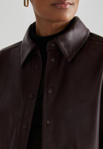 Кожаное пальто