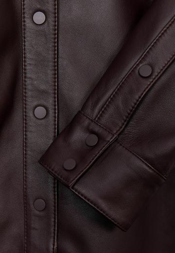 Кожаное пальто