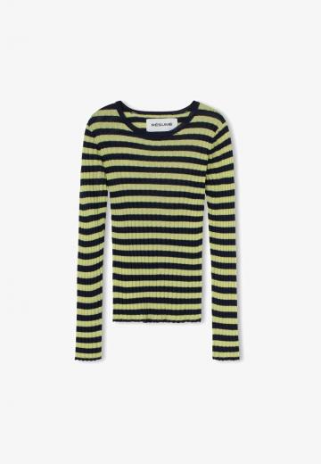 Пуловер в полоску