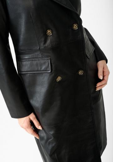 Кожаное пальто