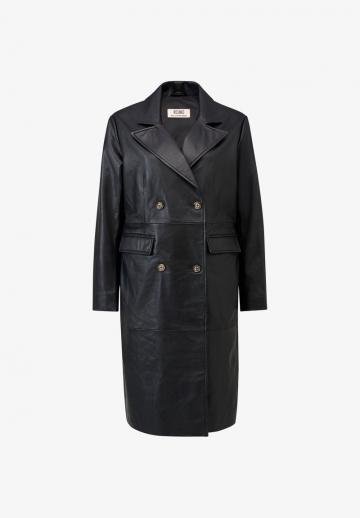 Кожаное пальто