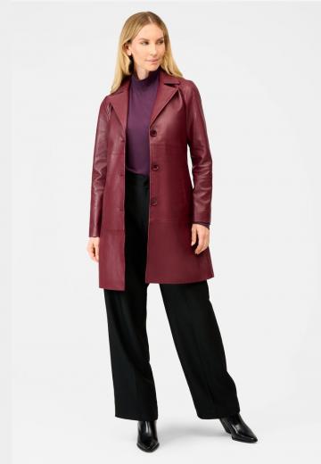 Кожаное пальто