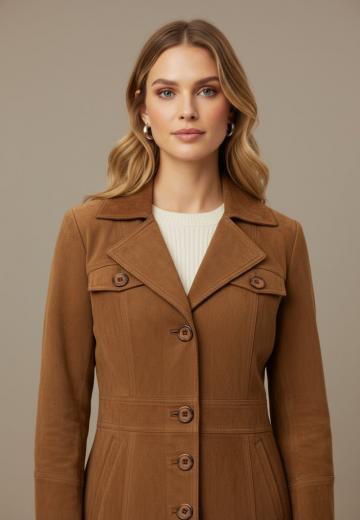 Кожаное пальто