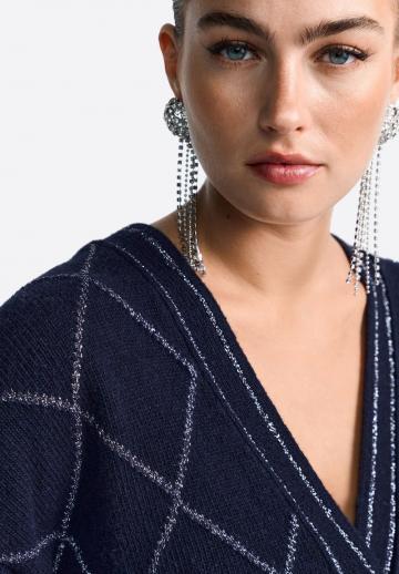 Жаккардовая вязаная кофта