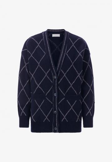 Жаккардовая вязаная кофта