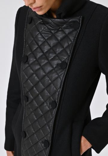 Пальто из искусственной кожи