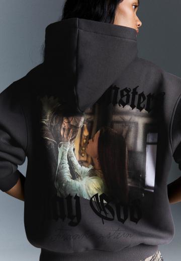 Пуловер с капюшоном