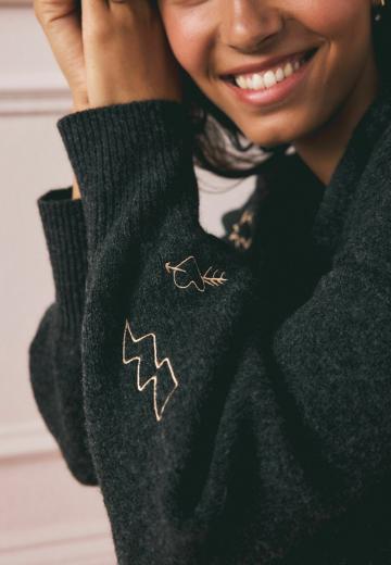 Пуловер с капюшоном