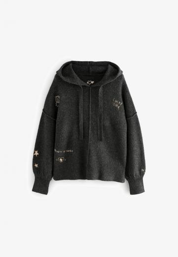 Пуловер с капюшоном