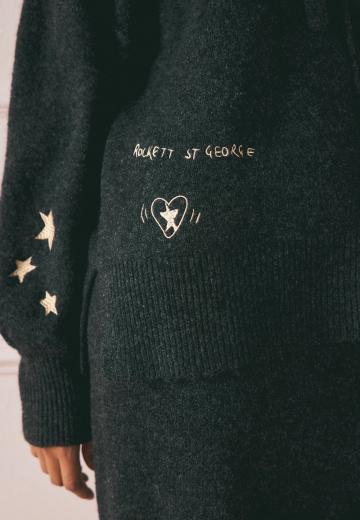 Пуловер с капюшоном