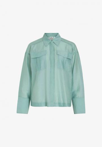 Атласная блузка