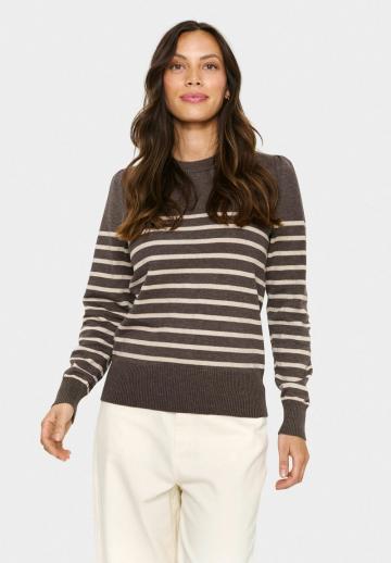 Пуловер в полоску