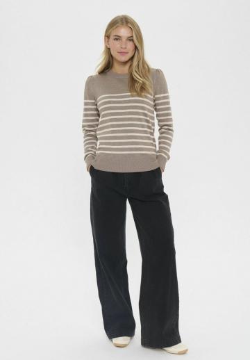 Пуловер в полоску