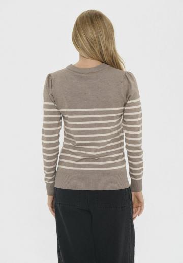 Пуловер в полоску