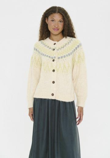 Жаккардовая вязаная кофта
