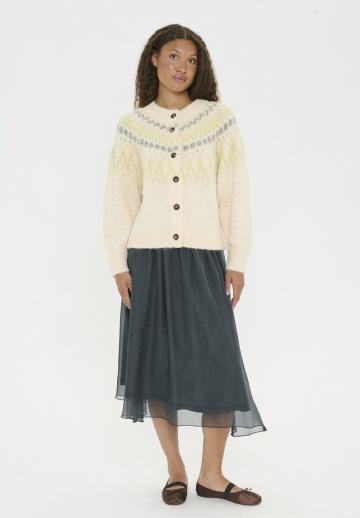 Жаккардовая вязаная кофта