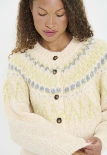 Жаккардовая вязаная кофта