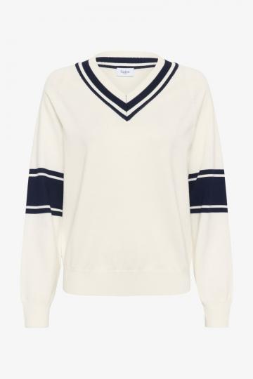 Пуловер с вырезом V