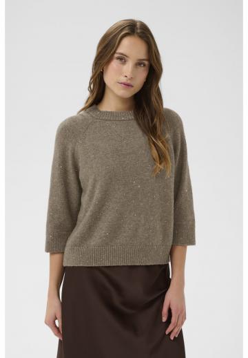 Пуловер с рукавом три четверти