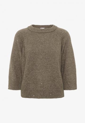 Пуловер с рукавом три четверти