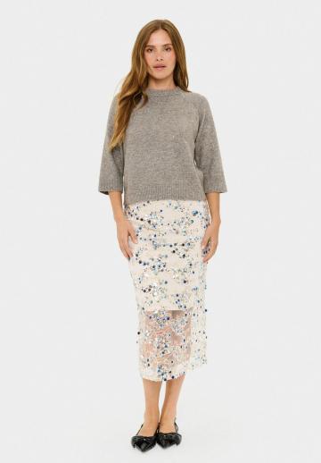 Пуловер с рукавом три четверти