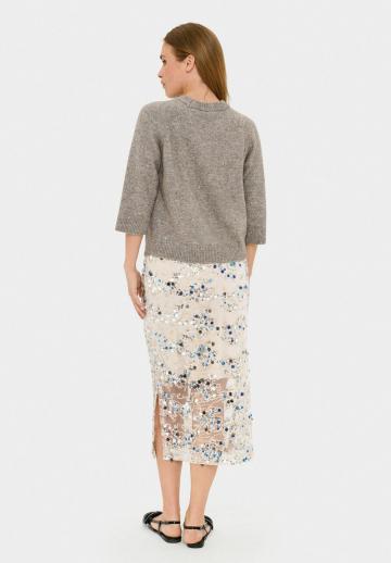 Пуловер с рукавом три четверти