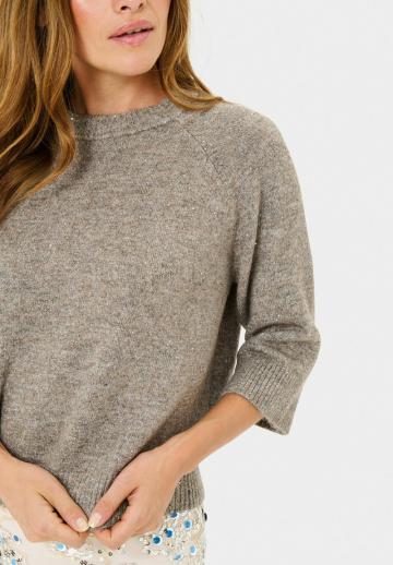 Пуловер с рукавом три четверти