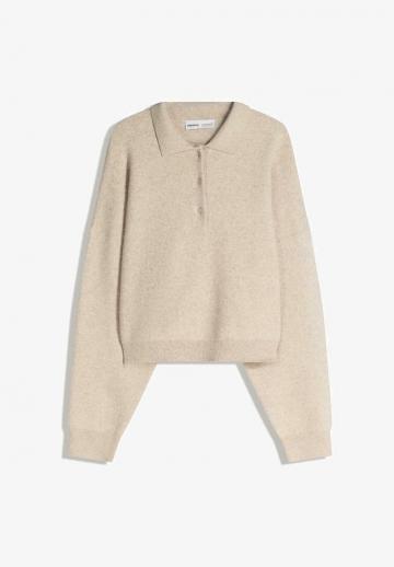 Пуловер с воротником поло