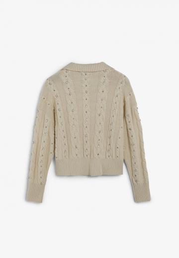 Пуловер с вырезом V