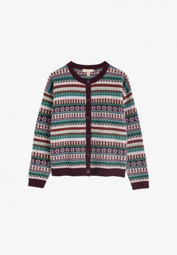 Жаккардовая вязаная кофта