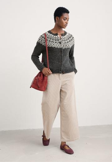 Жаккардовая вязаная кофта