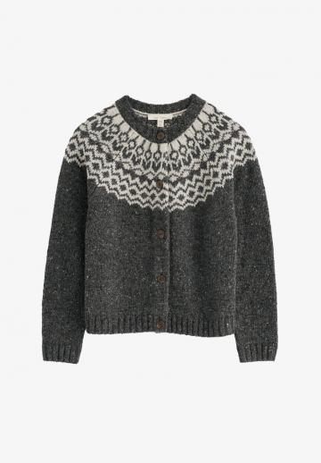 Жаккардовая вязаная кофта