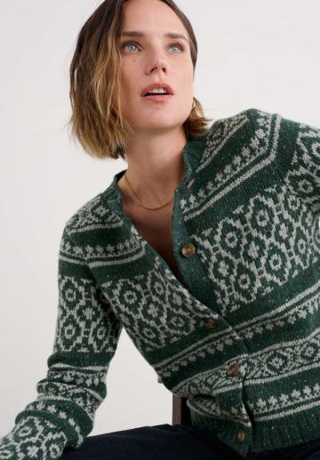 Жаккардовая вязаная кофта