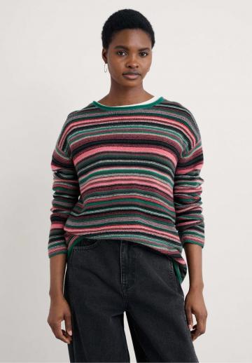 Пуловер в полоску