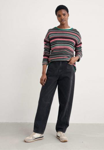 Пуловер в полоску