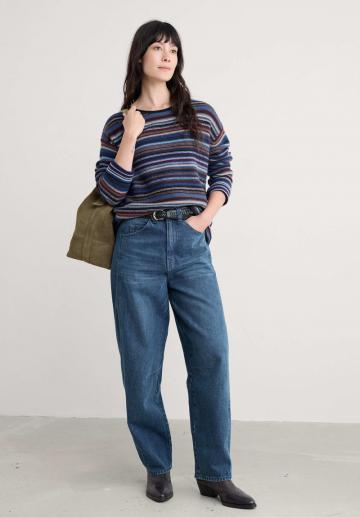 Пуловер в полоску