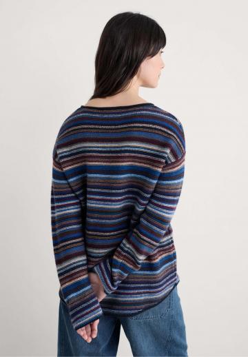 Пуловер в полоску