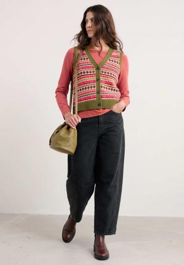 Жаккардовая вязаная кофта