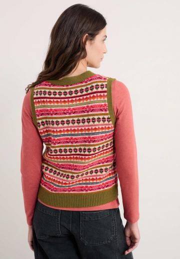 Жаккардовая вязаная кофта
