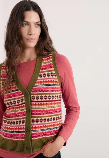 Жаккардовая вязаная кофта