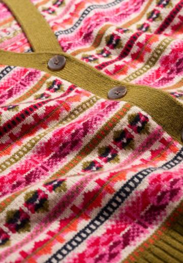 Жаккардовая вязаная кофта