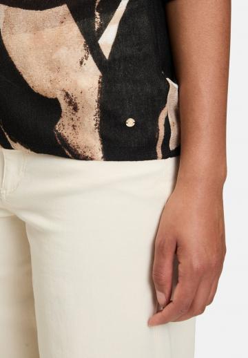 Пуловер с рукавом три четверти