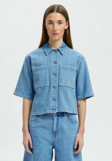 Джинсовая блузка
